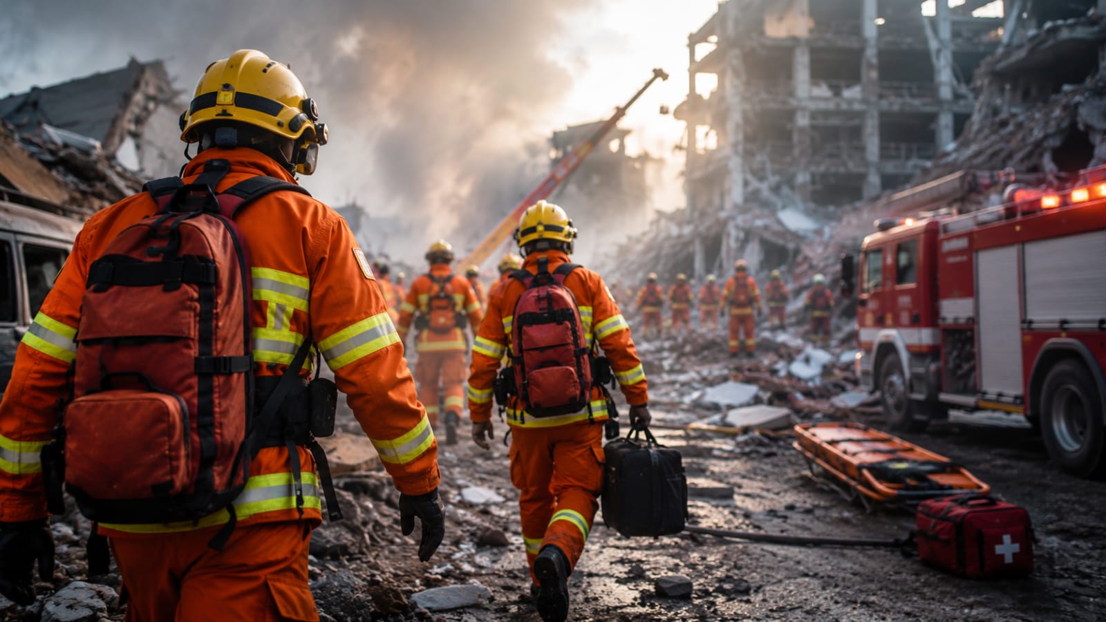 Emergency responders using TriUtensils Kit